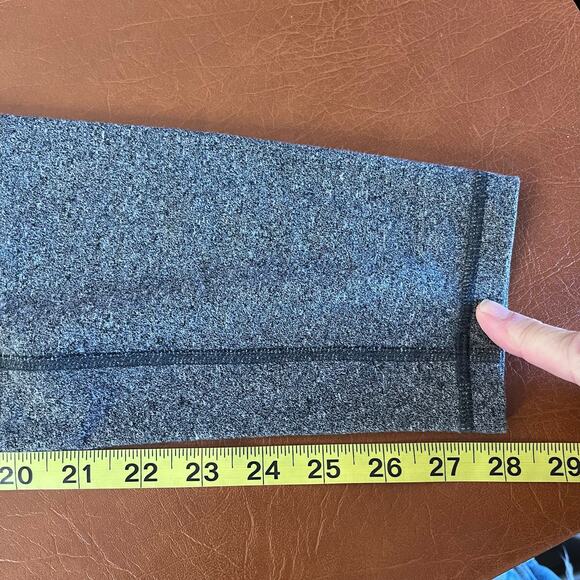 Lululemon Motivate Leggings Heather Speckled Black Gray Ankle Length Size 6 - Picture 11 of 12